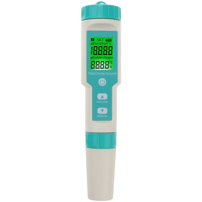 COM-600 7 in 1 PH TDS EC ORP Salinity S. G Temp Meter Water Quality Monitor Tester IP67 for Drinking Water, Aquariums PH Meter