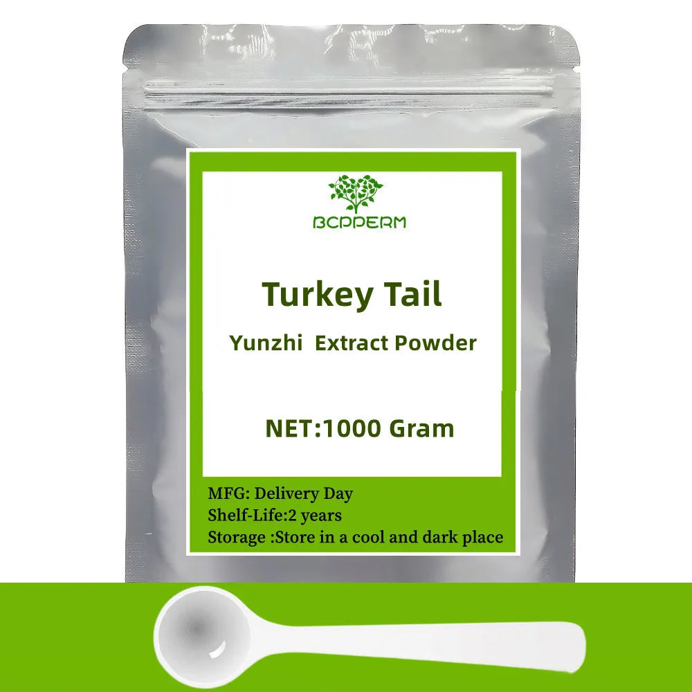 Hot Sale 50-1000g Cosmetic Ingredients / Turkey Tail Mushroom Extract Powder / 80% Yunzhi Polysaccharide